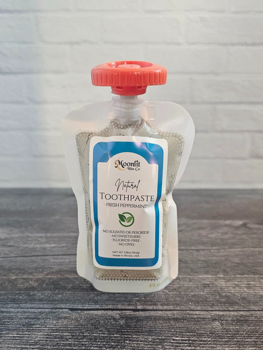 Natural Peppermint Toothpaste, Fluoride and SLS Free