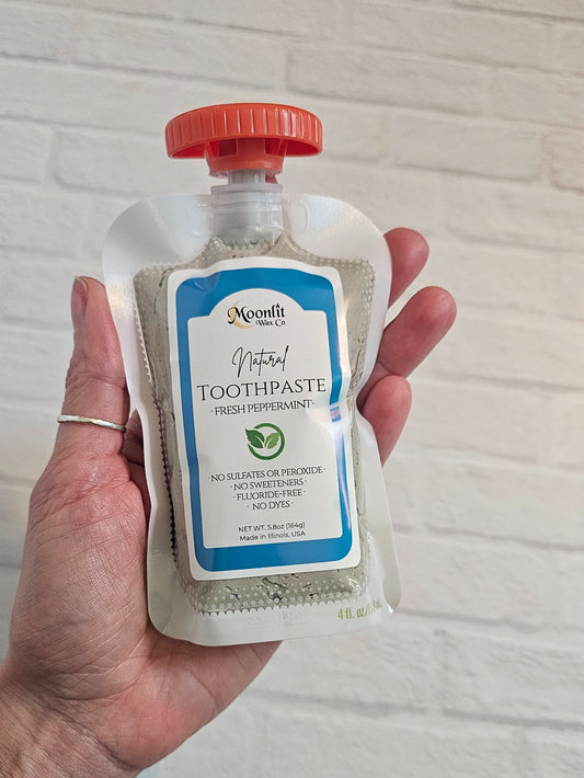 Natural Peppermint Toothpaste, Fluoride and SLS Free
